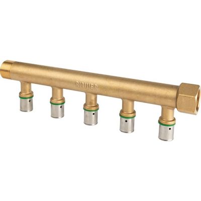 Collecteur 5 sorties - MF 3/4' - Avec départ à sertir Diamètre 16 mm ...