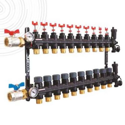 Collecteur Polymere pour plancher chauffant - 10 circuits