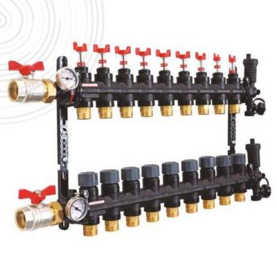 Collecteur Polymere pour plancher chauffant - 9 circuits