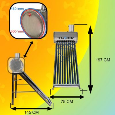 Collecteur solaire non pressurisé Thunder avec réservoir 100L 1 pièce.