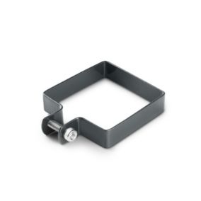 Collier de fixation carré 60 x 60 mm pour portillon grillagé Gris anthracite