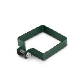 Collier de fixation carré 60 x 60 mm pour portillon grillagé Vert