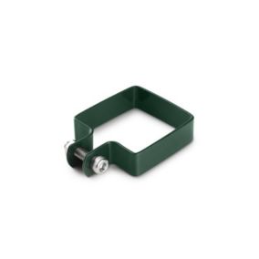 Collier de fixation carré 80 x 80 mm pour portillon grillagé Vert