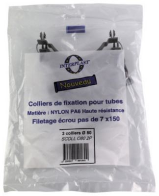Collier de supportage pour conduite ø 80 mm Fitt , lot de 2