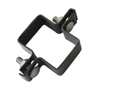 Lot De 2 Colliers De Serrage Doubles Galvanisés - Pour Poteaux De Clôture 42-48mm, Vis M12x65mm