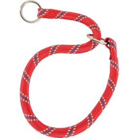 Collier étrangleur nylon corde 65cm rouge