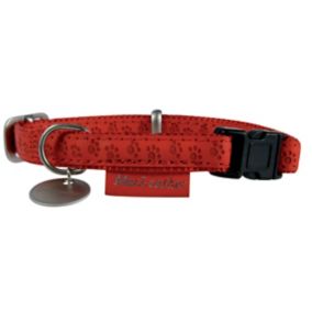 Collier réglable Mc Leather 20mm rouge