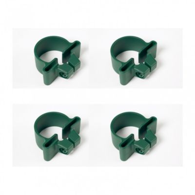 Colliers De Serrage Universel 4 Pièces Pour Poteau De Grillage Rigide - Vert - Dirickx Industries