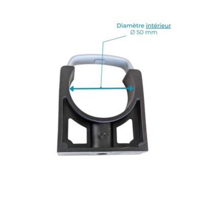 Colliers PVC de fixation à clip PP fermé PVC 50mm (Lot de 5) Fixation ...