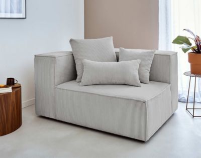 Colombine - canapé modulable d'angle droit - 6 places - en velours ...