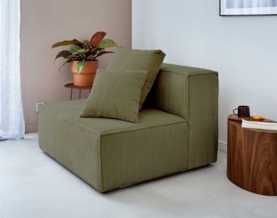 Colombine - canapé modulable d'angle gauche - 6 places - en velours ...