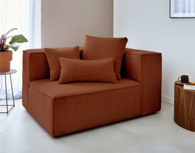 Colombine - canapé modulable d'angle gauche - 6 places - en velours ...