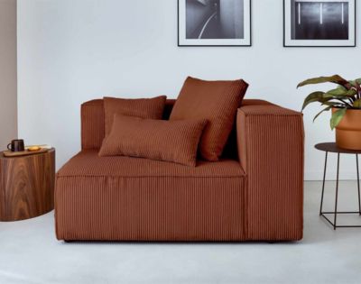 Colombine - canapé modulable d'angle gauche - 6 places - en velours ...