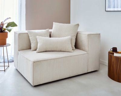 Colombine - module d'assise droit - en velours côtelé - Lisa Design