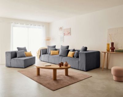 Colombine - module d'assise - en velours côtelé grosses côtes - Lisa Design