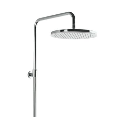 Colonne bain/douche avec douchette 3 jets, Mitigeur thermostatique, Barre réglable en hauteur Blanc/Chrome