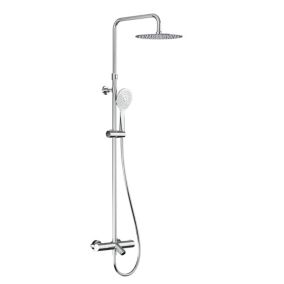 Colonne bain/douche douche thermostatique avec pommeau et douchette 3 jets, chrome, Kramer Colors