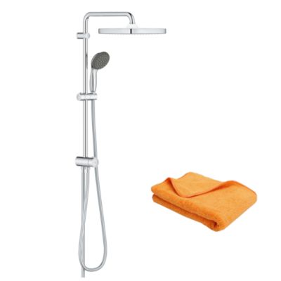 Colonne bain douche sans mitigeur GROHE Vitalio Start System avec inverseur manuel 250 + microfibre