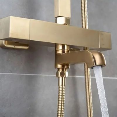 Colonne bain douche thermostatique dorée, Cécile | Castorama