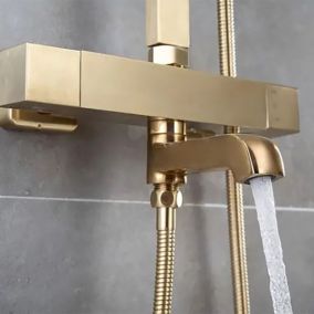 Colonne bain douche thermostatique dorée, Cécile