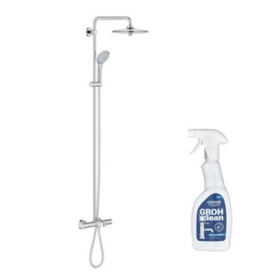 Colonne bain douche thermostatique GROHE Euphoria System 260 + nettoyant GrohClean