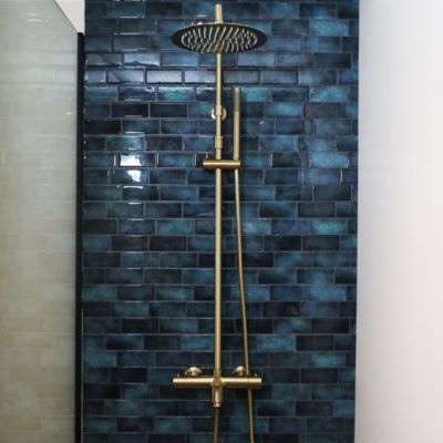 Colonne bain-douche thermostatique or Essebagno luisa II 250