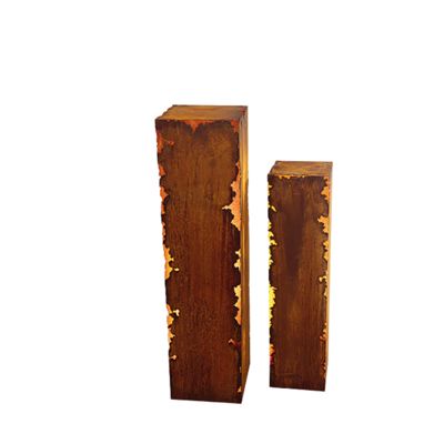Colonne décorative métal rouillé H.100 cm - Rouille 100 cm