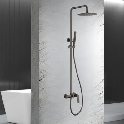 Colonne de Douche anti-calcaire Black Gun Métal IMEX DELOS BDD055/BGM