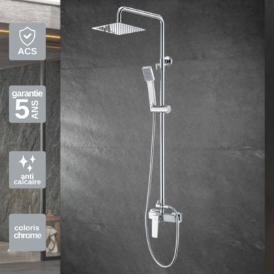 Colonne de Douche anti-calcaire Chrome IMEX ART BDAR025