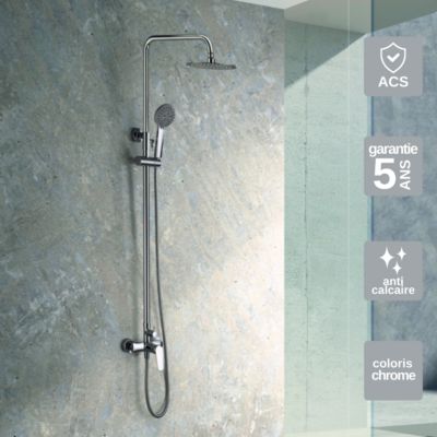 Colonne de Douche anti-calcaire Chrome IMEX BELGICA BDZ044