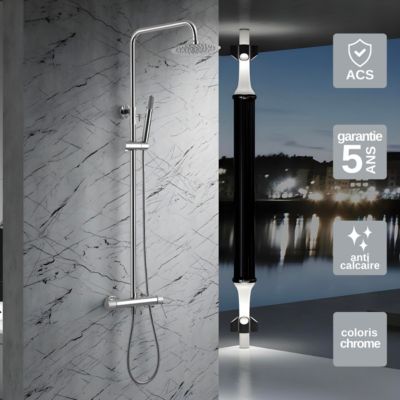 Colonne de Douche anti-calcaire Chrome IMEX LINE BDD038