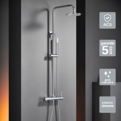 Colonne de Douche anti-calcaire Chrome IMEX MONZA BDM039