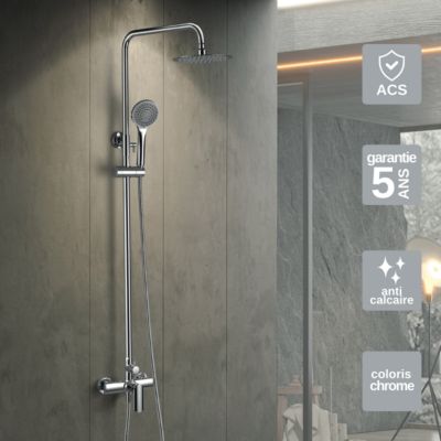 Colonne de Douche anti-calcaire Chrome IMEX URAL BDG040