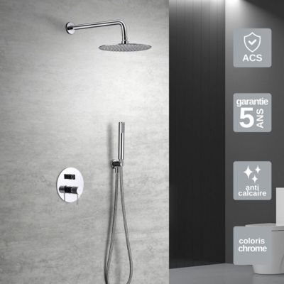 Colonne de Douche anti-calcaire Encastrée Chrome IMEX LINE GPD038