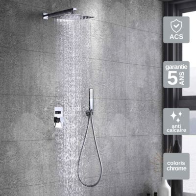 Colonne de Douche anti-calcaire Encastrée Chrome IMEX SUECIA BDC032-6