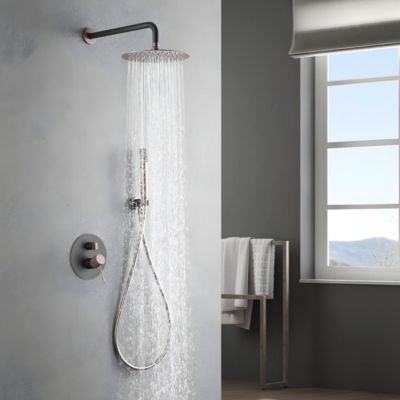 Colonne de Douche anti-calcaire Encastrée Gris et Champagne IMEX LINE GPD038/GC