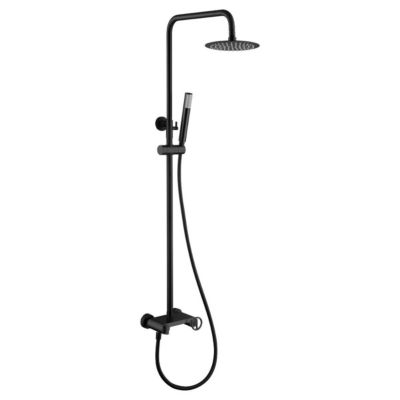 Colonne de Douche anti-calcaire Noir Mat IMEX OLIMPO BDC033/NG