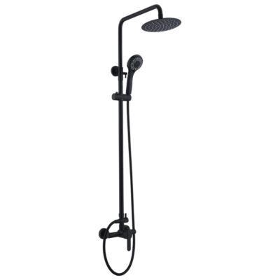 Colonne de Douche anti-calcaire Noir Mat IMEX ROMA BDR001/NG