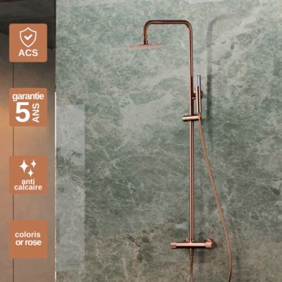 Colonne de Douche anti-calcaire Or Rose IMEX LINE BDD038/ORC