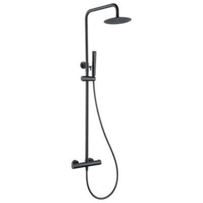 Colonne de Douche anti-calcaire Thermostatique Black Gun Métal IMEX NAPOLES BTN047/BGM