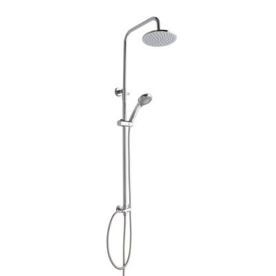 Colonne De Douche Avec Douchette Et Pommeau Fixe Ronde