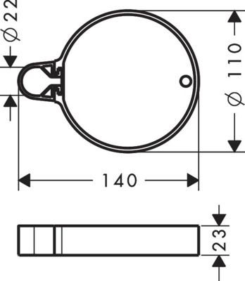 Colonne de douche avec mitigeur thermostatique + Douche de tête Crometta E 240 + Douchette 2 jets + Porte savon