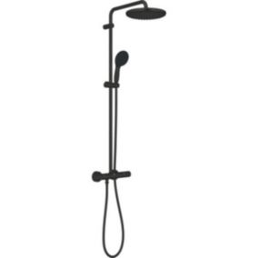 Colonne de douche avec mitigeur thermostatique - Economie d'eau - GROHE Vitalio Start System 250 - Noir Mat - 266772431