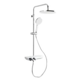 Colonne de douche avec mitigeur thermostatique et tête de douche XXL 255mm, Chrome (SATSSTPBCH)