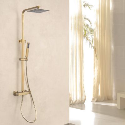 Colonne de douche avec mitigeur thermostatique LOMAZOO Estrella doré