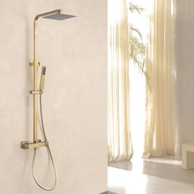 Colonne de douche avec mitigeur thermostatique LOMAZOO Estrella doré
