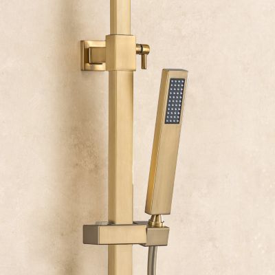 Colonne de douche avec mitigeur thermostatique LOMAZOO Estrella doré