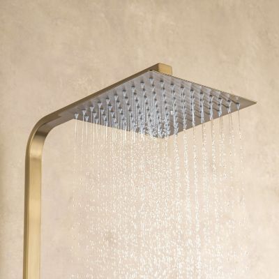 Colonne de douche avec mitigeur thermostatique LOMAZOO Estrella doré