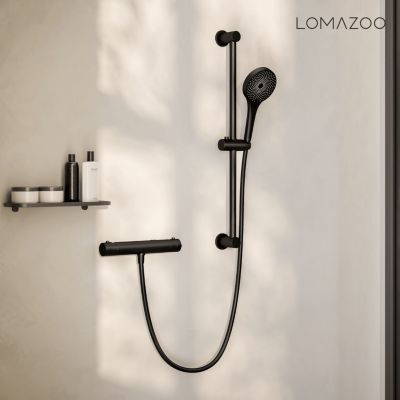 Colonne de douche avec mitigeur thermostatique LOMAZOO Lando noir