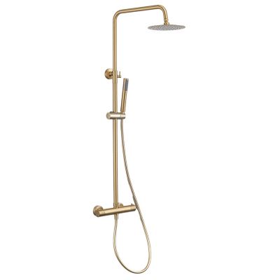 Colonne de douche avec mitigeur thermostatique LOMAZOO Orléan doré